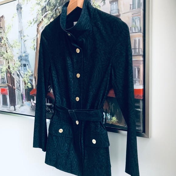 Brian Bailey Military Style Belted Jacket - Picture 4 of 5